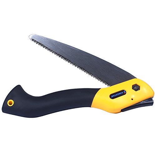 Folding Garden Hand Sawkingstar 7&rsquo&rsquo Curved Blade Garden Folding Pruning Landscaping Hand Camping Saw Small Razor
