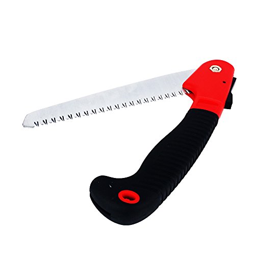 Go Pruning Saw  Awesome 7 Sharp Foldable Hand Saw with Serrated Teeth and Non-Slip Handle Lock  Safe Durable Portable Carbon Steel Blade for Camping Hunting Gardening  1338