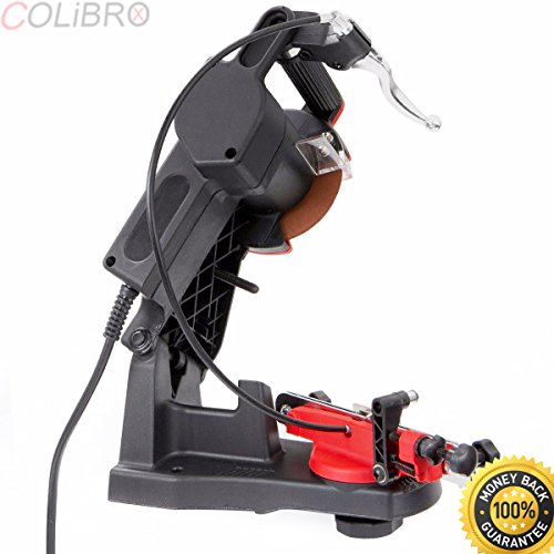 COLIBROX--ELECTRIC CHAINSAW SHARPENER GRINDER CHAIN SAW BENCH MOUNT W BRAKE AND WHEELchainsaw chain vicebest electric chainsaw sharpenerelectric chainsaw sharpener harbor freightchainsaw bar vise
