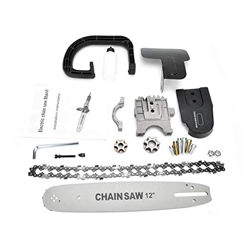 Electric Chainsaw 12 Inch Woodworking Chainsaw Converter Electric Chain Saw Bracket Set Garden Tools for Angle Grinder