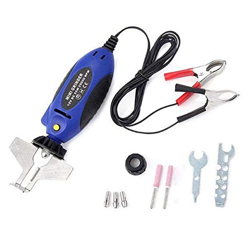 Liobaba 12V Dc Chainsaw Grinder Chainsaw Chainsaw Electric Grinder Chain Grinder Hand-Held Electric Grinding Chain Machine Blue