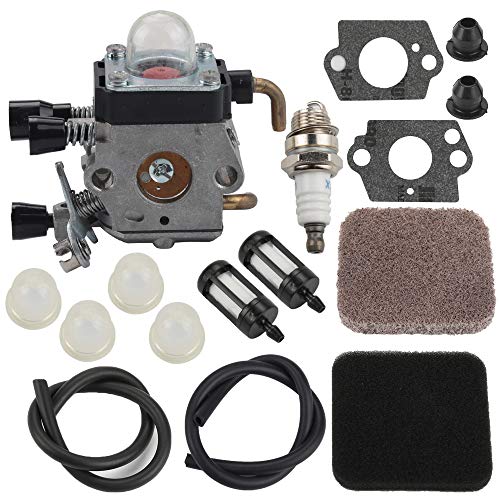 Butom FS85 FS80 Carburetor for Stihl FS75 FS80R FS85 FS85R FS85T FS85RX String Trimmer Weedeater C1Q-S97 Carb wFuel Repower Kit Air Filter