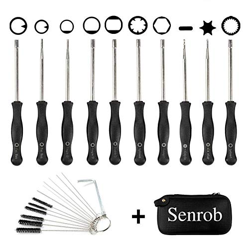 Senrob 10 Pcs Carburetor Adjustment Tool Kit with Needles&CaseCarb Adjusting Screwdriver Tool for 2 Cycle Engine Poulan Husqvarna Stihl Homelite Weed Eater Craftman Echo Trimmer Brushcuter Blower