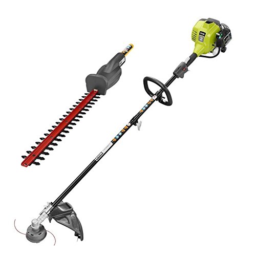 Ryobi ZRRY253SSCMB12 25cc 17 in Full Crank 2-Cycle Straight Shaft Gas String Trimmer with Hedge Trimmer Attachment Certified Refurbished