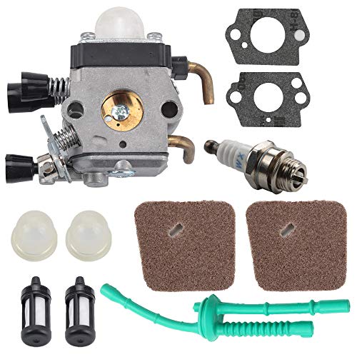 Butom FS 55 55R Carburetor for Stihl C1Q-S97 FS45 FS55 FS55R FS55RC FS46 FS55C HL45 KM55R FS38 String Trimmer Weed Eater wAir Fuel Filter Line Kit