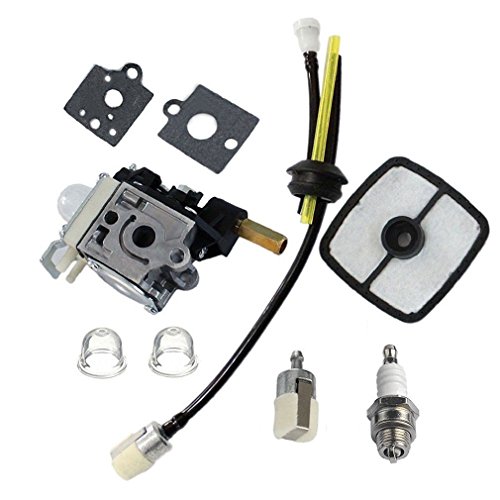 Amazingli Carburetor with Gasket  Air Filter  Primer Bulb  Spark Plug  Fuel Line Kit for Echo SRM200 SRM201 SRM210 SRM211 SRM230 String Trimmer A021000721 A021000722 A021000723