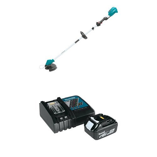 Makita Xru04z 18v Lxt Lithium-ion Brushless Cordless String Trimmer And 18v Lxt Battery Charger Pack Bundle