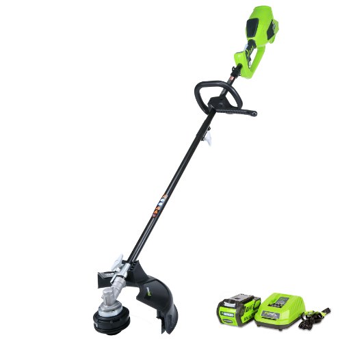 GreenWorks 21362 G-MAX 40V 14-Inch Cordless String Trimmer Attachment Capable 4Ah Battery and Charger Included