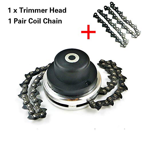 Universal 65Mn Trimmer Head Coil Chain Brush Cutter Garden Grass Trimmer Head Upgraded With Thickening chain For Lawn Mower