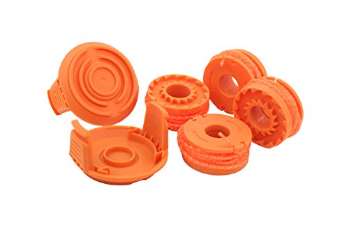 MOTOKU WA0010 Spool Line 50006531 Cap Cover for Worx GT Series WG150 WG151 WG1515 WG152 WG153 WG154 WG155 WG1555 WG156 WG157 WG160 WG1601 WG1602 WG163 WG165 WG175 WG180 Grass String Trimmer Edger