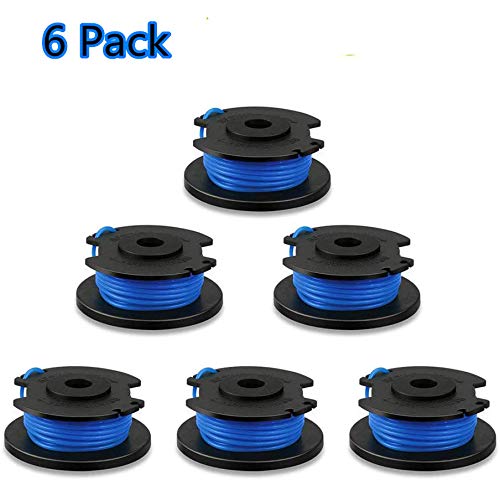 6 Pack String Trimmer Replacement Spool Line 0065 18-Volt 24V 40V Compatible with Ryobi One AC14RL3A Cordless Trimmer Line 11ft