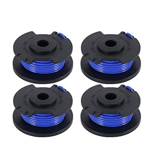 KUFUNG Line String Trimmer Replacement Spool 0065-Inch Autofeed Replacement Spools Compatible with Ryobi 18V 24V and 40V Cordless Trimmers Pack of 4