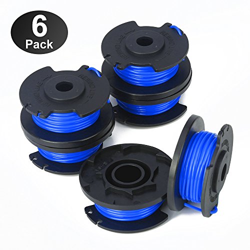 YWTESCH Line String Trimmer Replacement Spool 0065-Inch for Ryobi 18v 24v and 40v Cordless String Trimmer 6 Packs