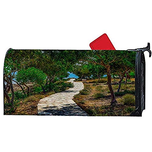 Diuangfoong Lighthouse and House Magnetic Mailwrap Mailbox Makeover Cover Vinyl Size 65 X 19 Inch