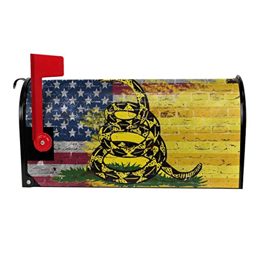 SANCR Dont Tread On Me American Flag Magnetic Mailbox CoverDouble-Sided PrintingVinylSize 18 X 21Size 255 X 21