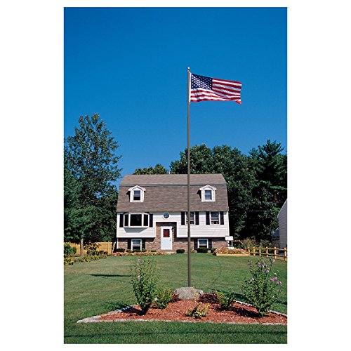 Topflight Telescoping 20ft Flagpole - Bronze (20 Ft Bronze)