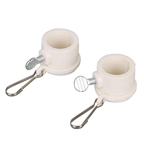 Urnanal Flagpole Mounting Rings 360 Degree Rotatable Flag Pole Rings Flagpole Hardware with Fixed Hook and Carabiners 2 PCS Plastic