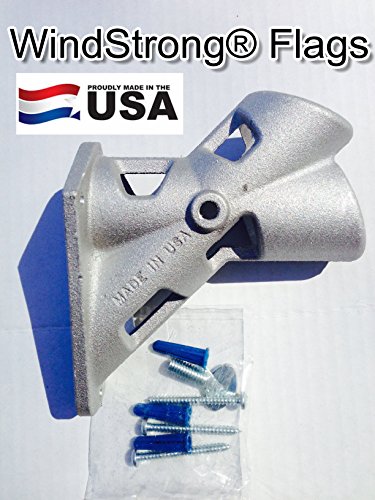 125&quot Aluminum Flagpole Bracket 2-position Commercial Use Includes Hardware Windstrong&reg Brand Satisfaction Guaranteed