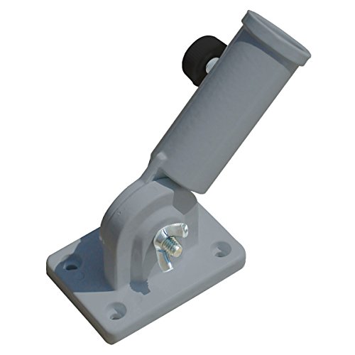 Adjustable Aluminum Flagpole Bracket - Silver