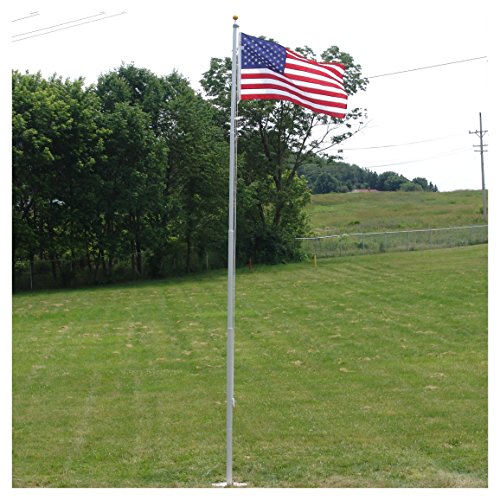 20ft Aluminum Residential Tapered Flagpole Online Stores Brand With Valley Forge 3 Ft X 5 Ft Flag