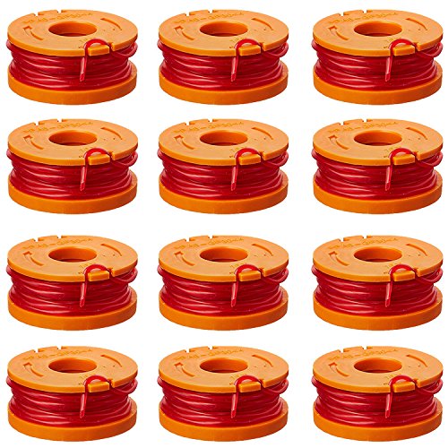 Weize 12 Pack 10-foot Grass Trimmer Spool Line Replacement for WA0010 WORX Trimmer Edger Eater Fit for WG150 WG151 WG152 WG155 WG165 WG166 WG160 WG167 WG175