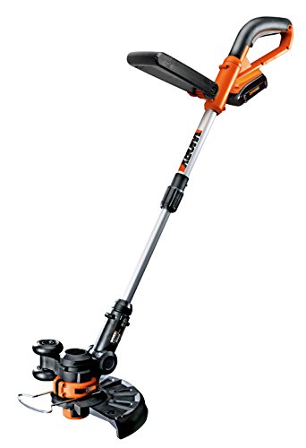 Worx Wg156 Li-ion Cordless Grass Trimmeredger With 2 20-volt Batteries And Manual Handle 10-inch
