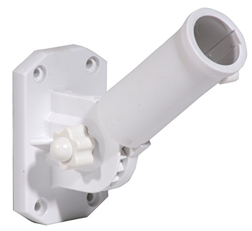 Toland Home Garden White Nylon Adjustable 1 Diameter Flag Pole Bracket - House Flag Accessory 417144