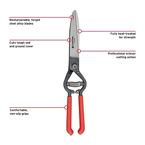 Corona Clipper Grass Shear With Vinyl Coated Steel Handles Gs 6750