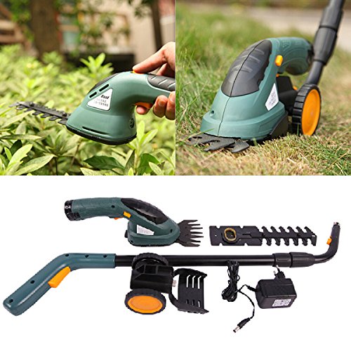 3.6v 2 In 1 Electric Cordless Grass Shear Hedge Trimmer Power Tool (type : Lawn Mower With Wheels)