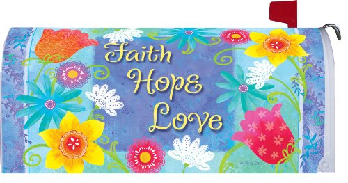 Faith Hope Love  - Flowers - Inspirational - Double Sided Standard Size Decorative Flag 28 X 40 Inches
