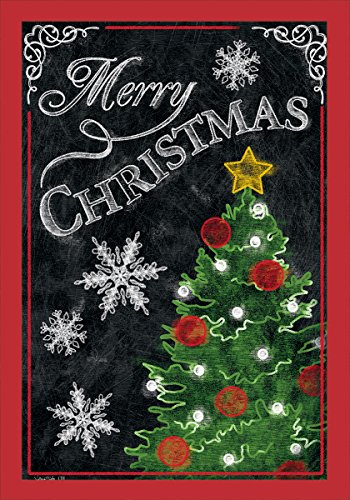&quot Merry Christmas Tree - Merry Christmasquot - Double Sided Standard Size 28 Inch X 40 Inch Decorative Flag