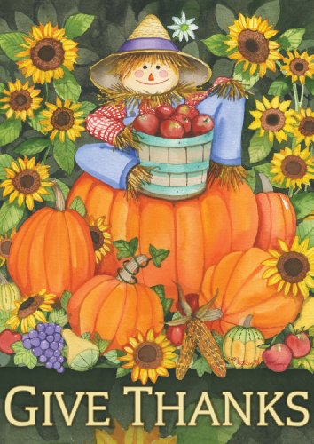 Toland Home Garden  Scarecrow Harvest 125 X 18-inch Decorative Usa-produced Garden Flag