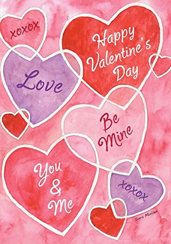 Valentines Messages House Flag Love Hearts Holiday 28 x 40 Briarwood Lane