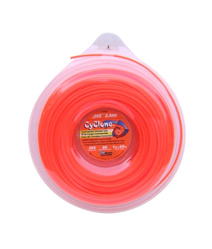 Cyclone Cy095d1-12 Commercial Grade .095-inch-by-285-foot Spool Of 6-blade 1-pound Grass Trimmer Line, Orange