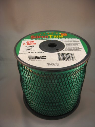 Supertrim2 Ssq080s3-2 3-pound Spool Of .08-inch Home-owner Grade Square Grass Trimmer Line, Green