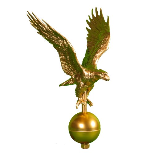 Montague Metal Products Flagpole Eagle, 12-inch, Gold