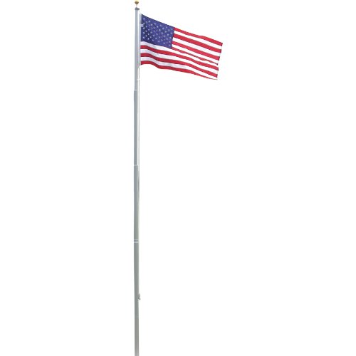 Us Flag Store Heavy Duty 20-feet Residential Flagpole With Valley Forge Nylon Flag