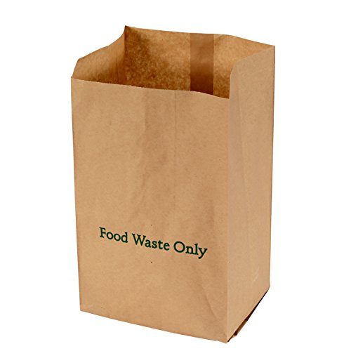 All-Green 10 Litre Paper Compostable Caddy Bin Liners with 100 Bags Brown