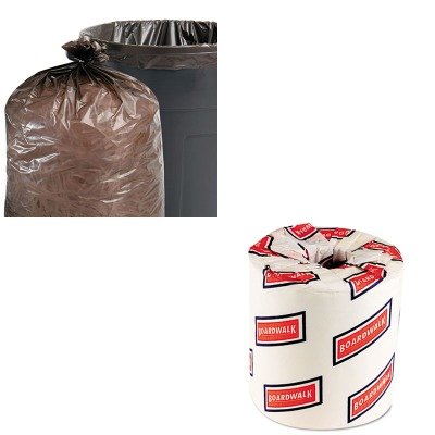 KITBWK6180STOT5051B15 - Value Kit - Stout 100 Recycled Plastic Garbage Bags STOT5051B15 and White 2-Ply Toilet Tissue 45quot x 3quot Sheet Size BWK6180