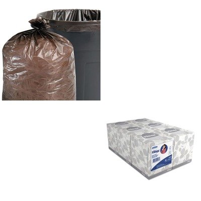 KITKIM21271STOT5051B15 - Value Kit - Stout 100 Recycled Plastic Garbage Bags STOT5051B15 and KIMBERLY CLARK KLEENEX White Facial Tissue KIM21271