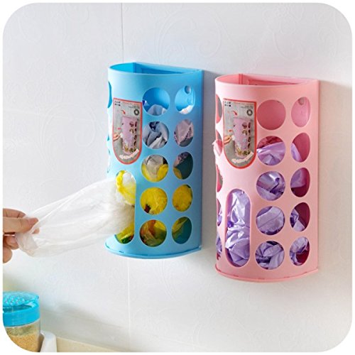 Wall Mounted Plastic Garbage Bags Storage Box Sundries Storage Rack Holder Hanging Tissue Paper Box