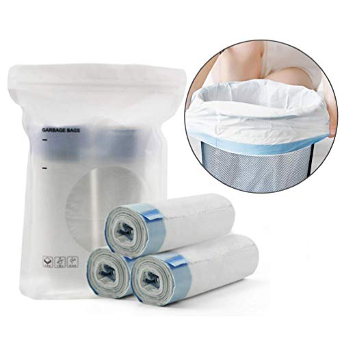 Rubbish Bag Garbage Bag Drawstring Refuse Bag - Portable - 2 Roll of 40 - Environmentally Friendly for Home Hotel