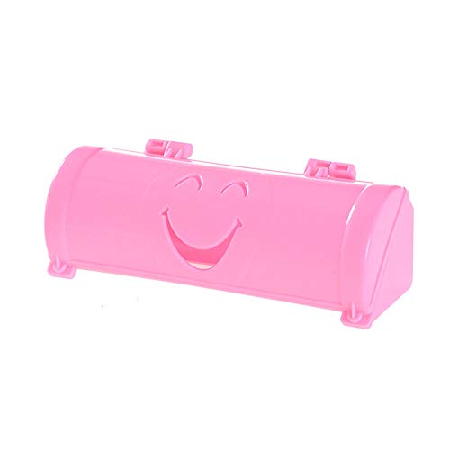 YHCWJZP Disposable Bag Storage BoxOrganizer BoxSmile Disposable Refuse Bag Storage Box Holder Receiving Case Arranging Supplies Pink