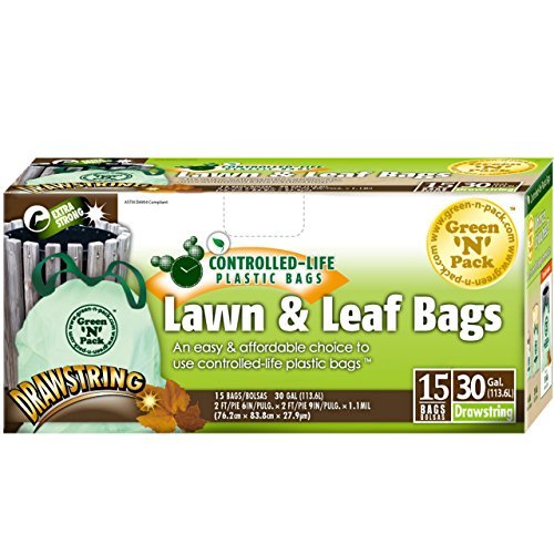 Green N Pack 30 Gallon Drawstring Large Trash Bags Size 15-Count Model JT30DDP301 Home Garden Store