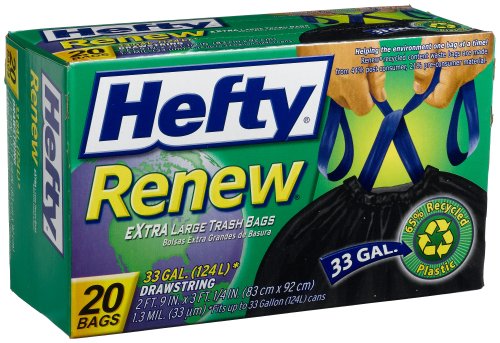 Hefty Renew Large Trash Bags 33 Gallon 20-count Boxes pack Of 6