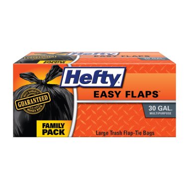 Hefty Trash Bags Large 30 Gal Easy Flaps 26 Bags