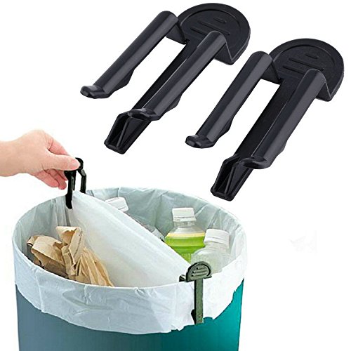 2pcs Home Practical Garbage Can Waste Bin Trash Can Bag Lock Clip Holder Mc