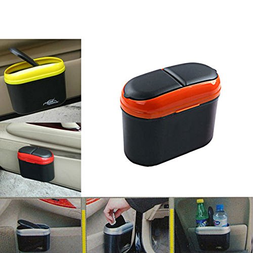 Multi-function Car Trash Holder Convenient Simple Environment-friendly Car Interior Garbage Can Vehicle Dustbin-red