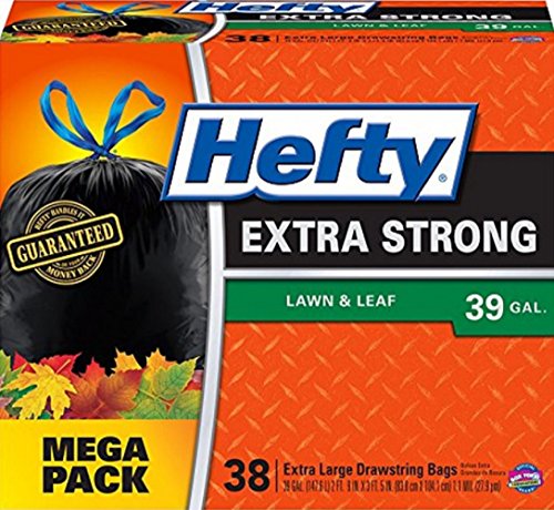 Hefty Drawstring Lawn And Leaf Trash Bags (39-gallon Bags 38-count Box) New!!!