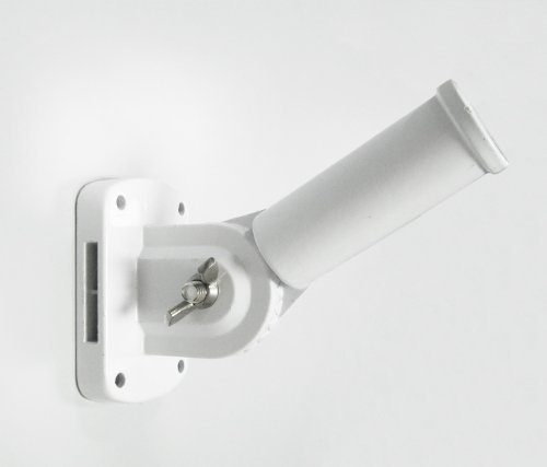 1 Diameter White Adjustable Flagpole Bracket - Quinn Flags Brand